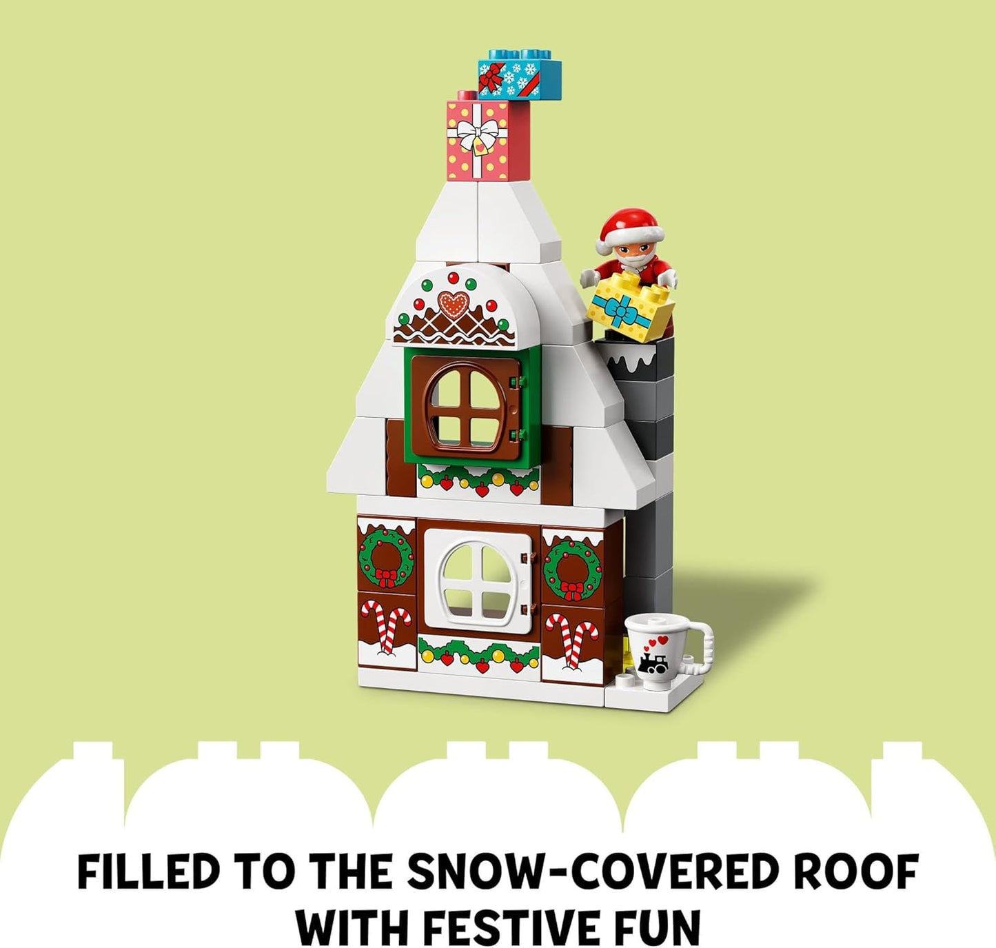 LEGO DUPLO Santa's Gingerbread House Building Set