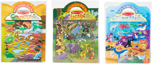 Melissa & Doug Melissa Doug Reusable Puffy Sticker Wild Adventures 3-Pack 118 Safari