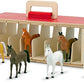 Melissa & Doug Melissa Doug Take-Along Show-Horse Stable With Wooden Stable Box and 8 Toy