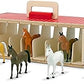 Melissa & Doug Melissa Doug Take-Along Show-Horse Stable With Wooden Stable Box and 8 Toy