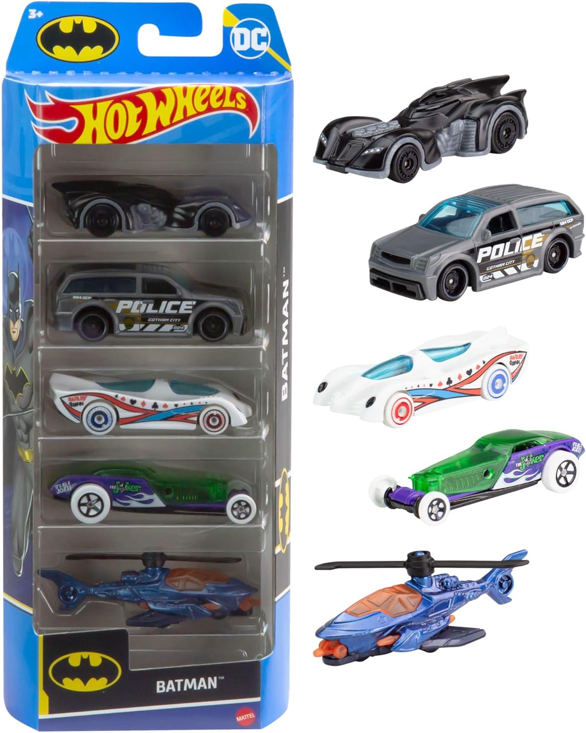 Hot Wheels 164 Scale Toy Cars Batman 5-Pack Set of 5 Vehicle