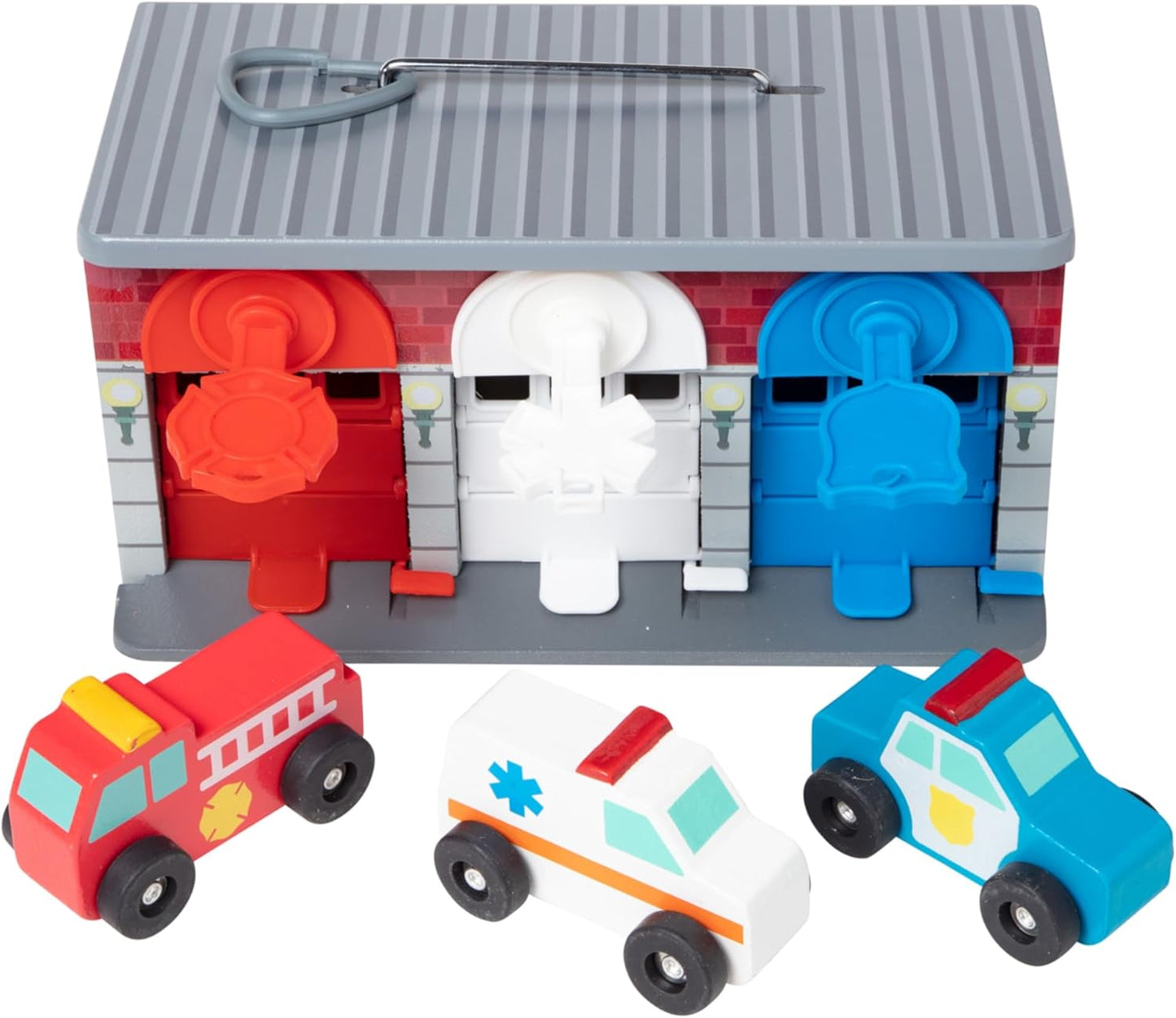 Melissa & Doug Melissa Doug Toy Keys and Cars Wooden Rescue Vehicle