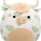 Squishmallows Original 20-Inch Celestino Sage Green Spotted Highland Cow - Official Jazwares Plush