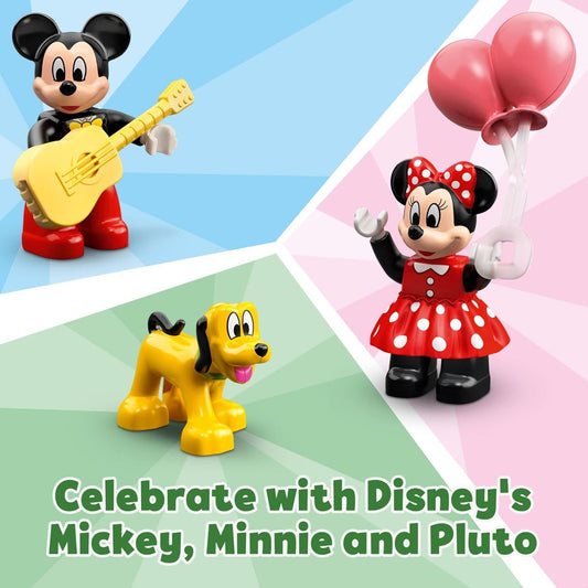 LEGO DUPLO Disney Mickey Minnie Mouse Birthday Train - Building for Toddlers with Number
