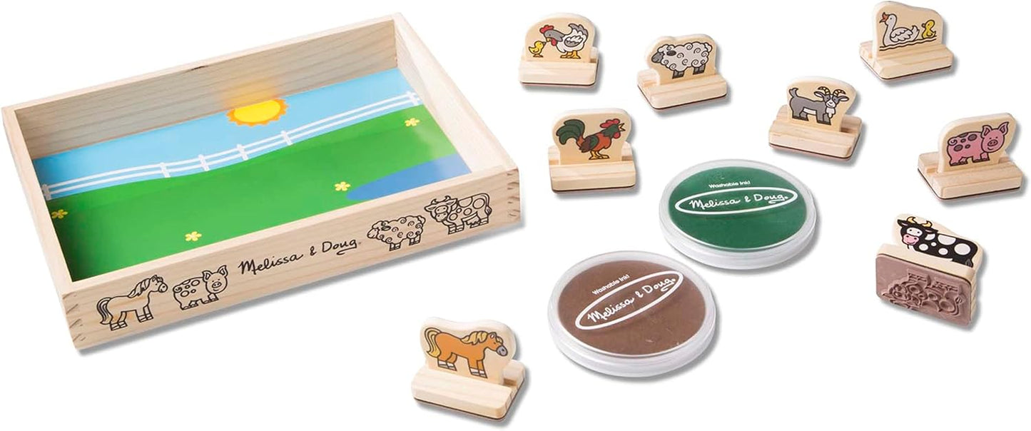 Melissa & Doug Melissa Doug My First Wooden Stamp Set - Farm Animals - Art Projects With