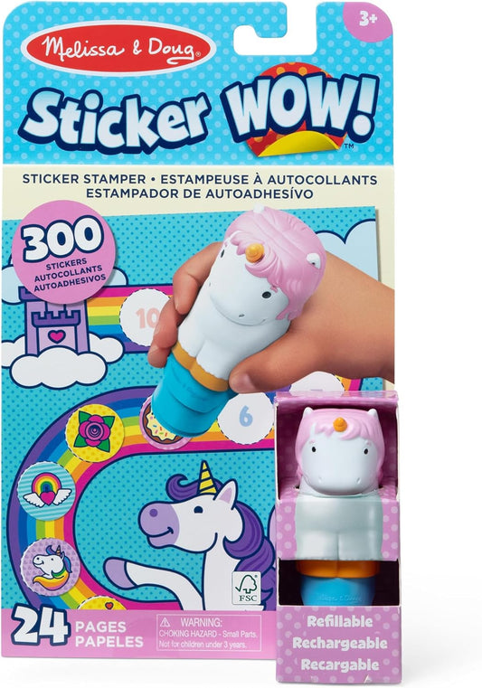 Melissa & Doug Melissa Doug Sticker WOWa 24-Page Activity Pad and Sticker Stamper 300
