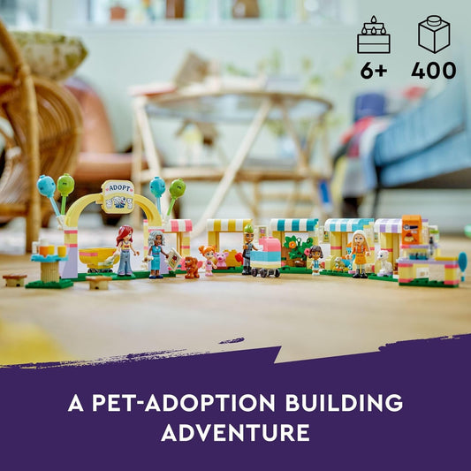 LEGO Friends Pet Adoption Day Toy Animal Set Pretend Play for Girls and Boys Aged 6 Years