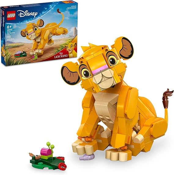 LEGO Disney Simba The Lion King Cub Buildable Disney Toy for Disney Collection Lion King Movie Toy Simba Toy Construction Playset