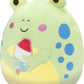 Squishmallows Original 8-Inch Limell Frog with Blue Spots Holding Popsicle - Official Jazwares Plush