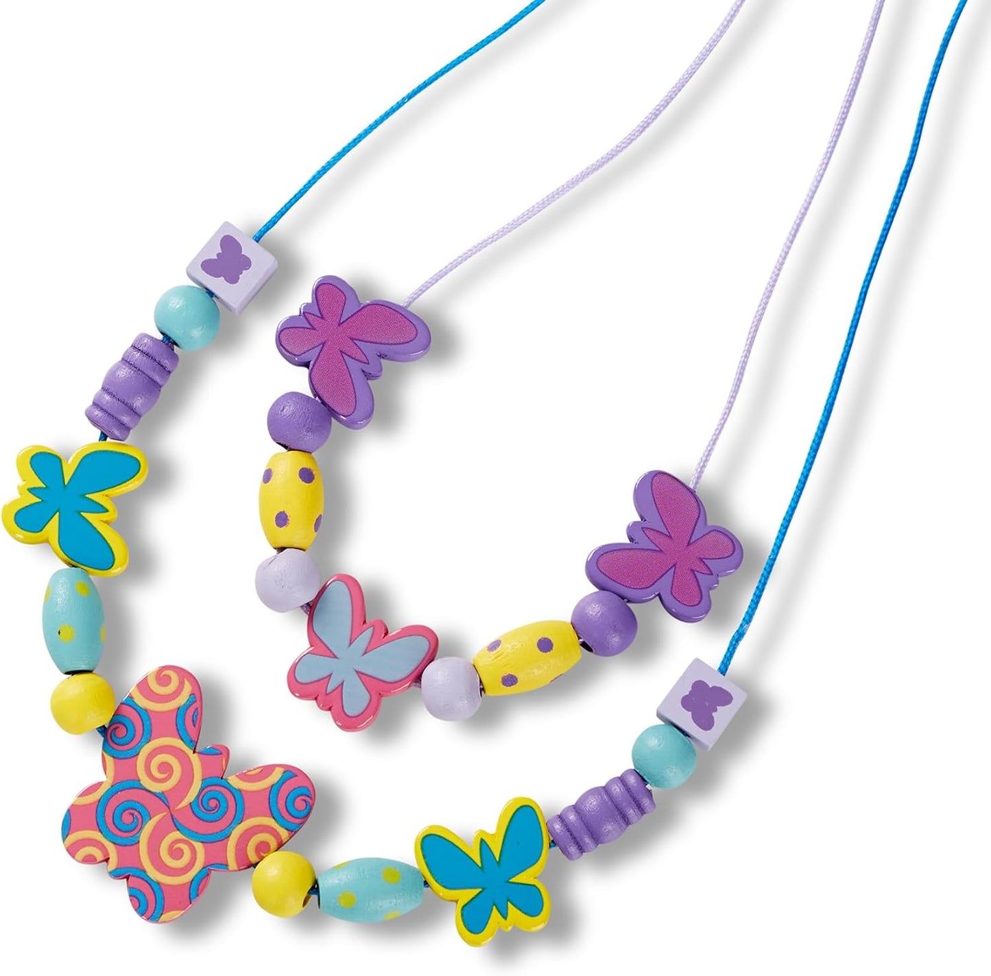 Melissa & Doug Created by Me! Butterfly Beads Kit Ã¢‚¬€œ 120+ Wooden Beads for Jewelry Making – 120