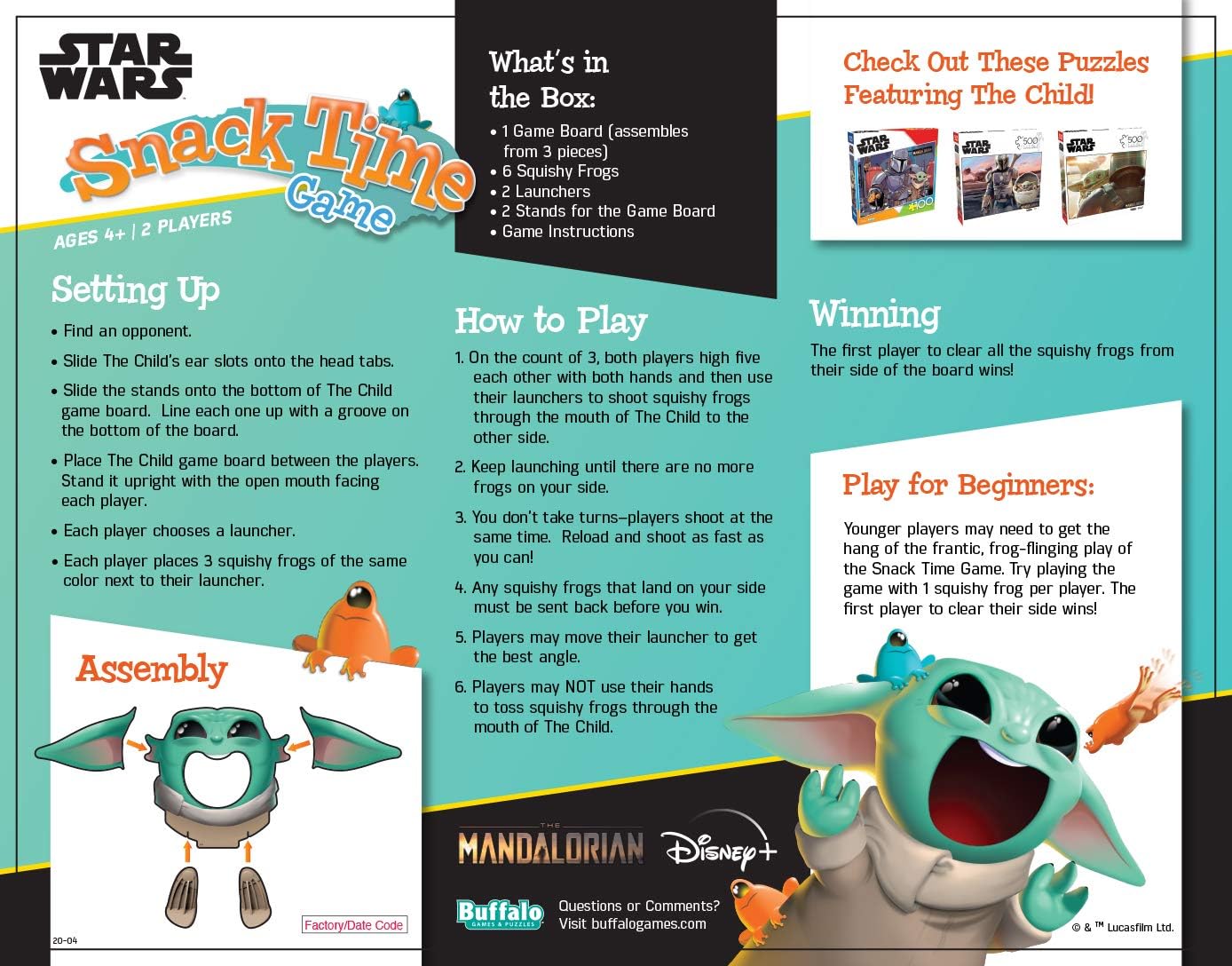 Buffalo Games Star Wars The Mandalorian Snack Time Game