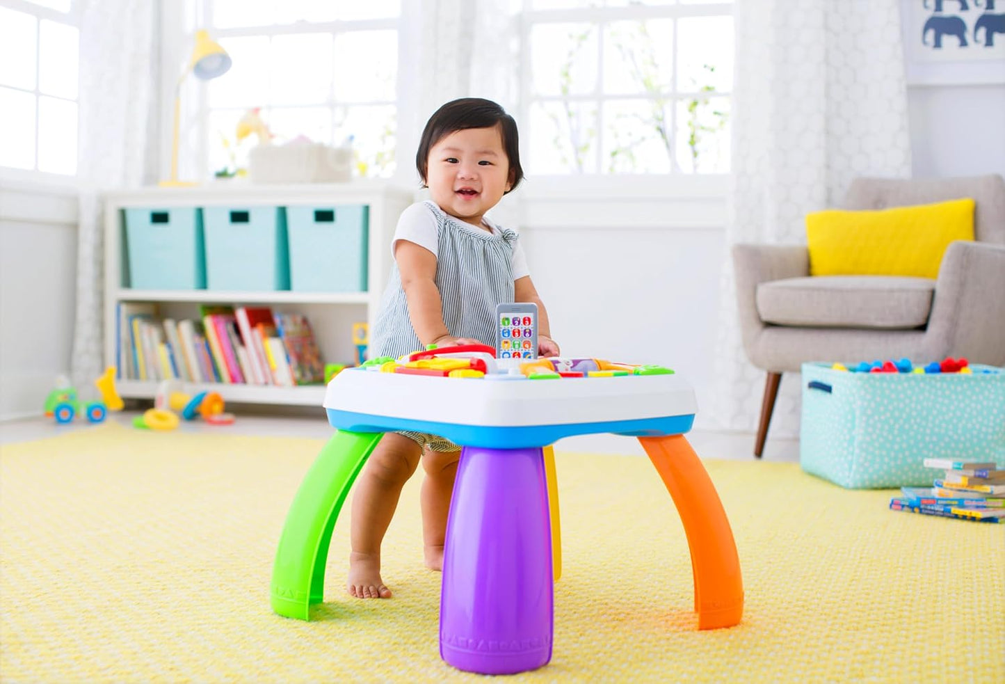 Fisher-Price Baby to Toddler Toy Laugh Learn Around The Town Learning Activity Table with