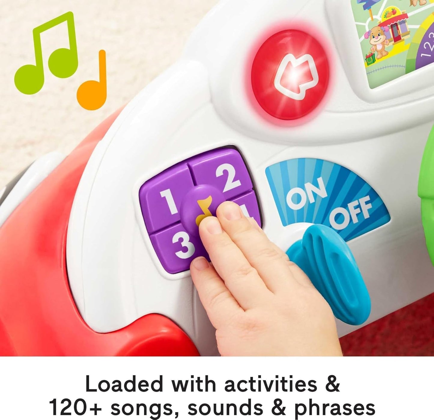 Fisher-Price Baby Toy Laugh Learn Crawl Around Car Red Activity Center with Educational