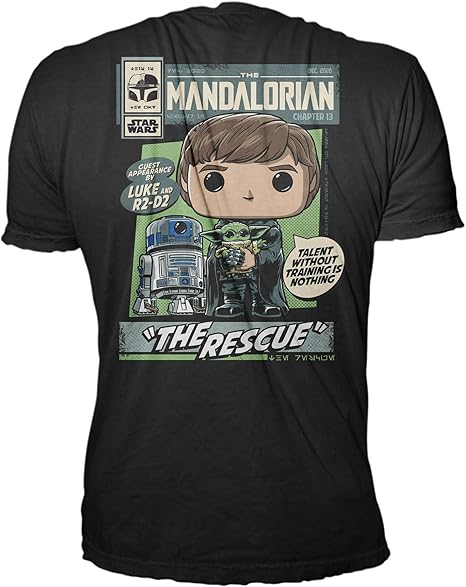 Funko POP & Tee: Star Wars: The Mandalorian - Luke w/Grogu (XL)