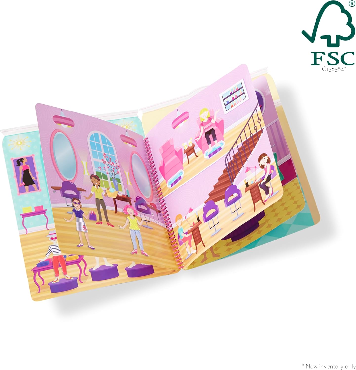 Melissa & Doug Melissa Doug Puffy Sticker Activity Book Day of Glamour - 196 Reusable -