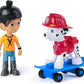 Paw Patrol Marshall Daring Danny X Figures Set with Skateboard for Boys and Girls