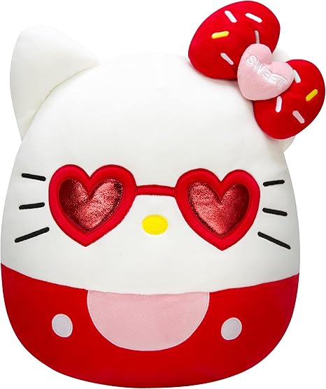 Squishmallows Hello Kitty with Red Glasses Plush