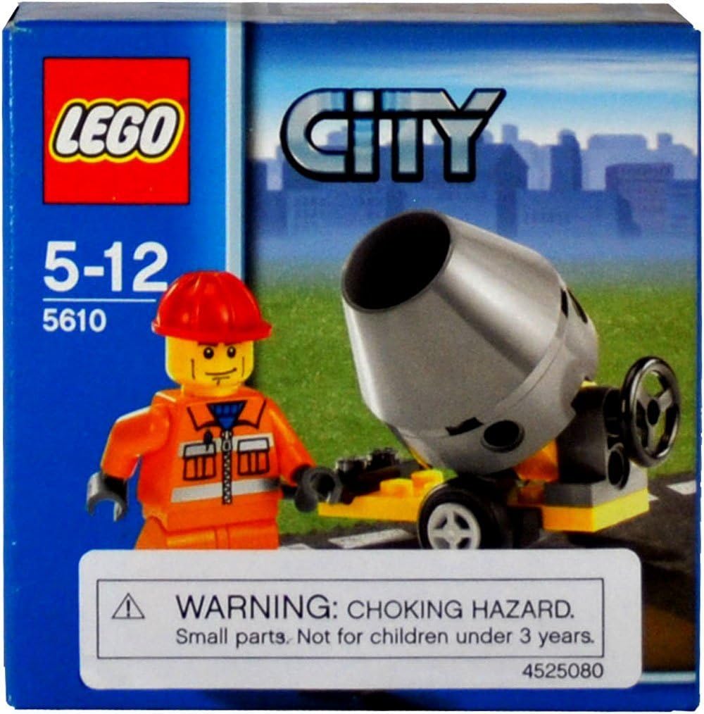 LEGO City Builder Set 5610 Hard Hat Construction Worker with Cement Mixer