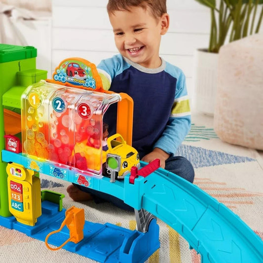 Fisher-Price Little People Toddler Toy Light-Up Learning Garage Playset