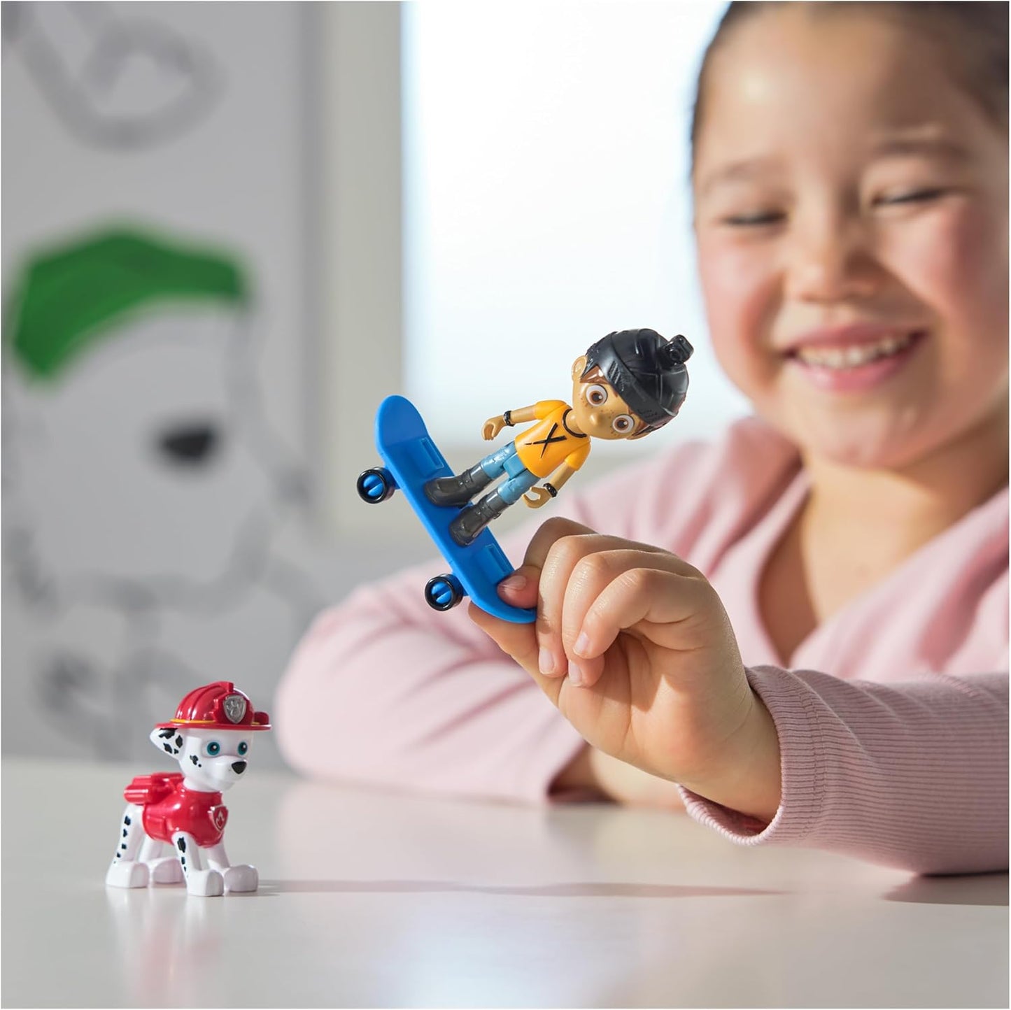 Paw Patrol Marshall Daring Danny X Figures Set with Skateboard for Boys and Girls