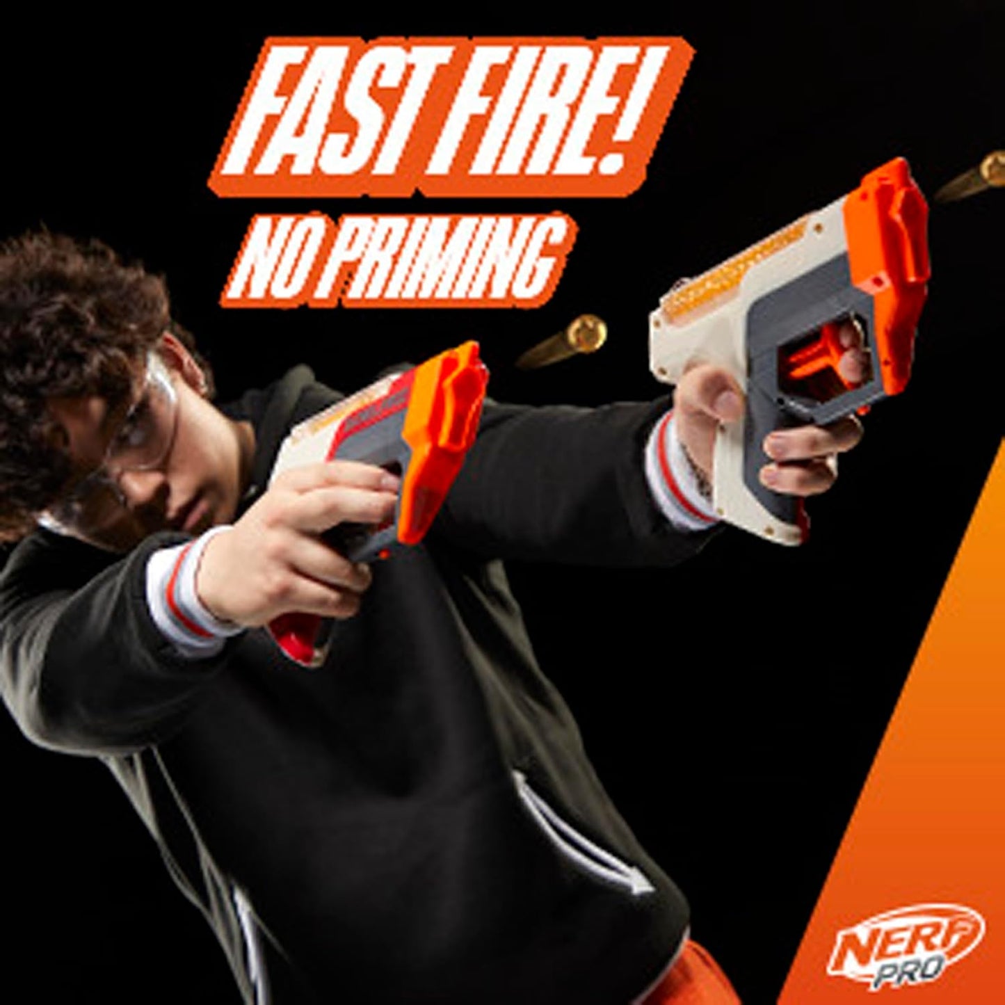 Nerf Pro Gelfire Dual Wield Pack 2 Blasters No-Prime Firing 5000 Gelfire Rounds 2X 100