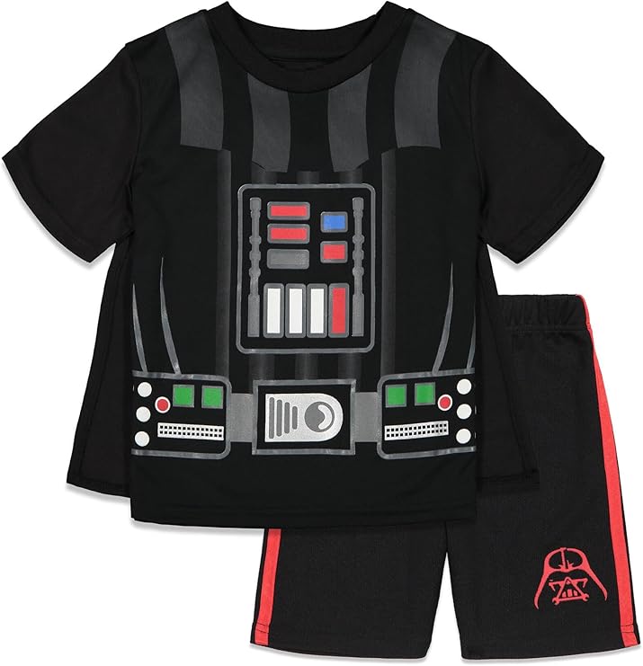 STAR WARS Darth Vader 3-Piece Costume Set: T-Shirt, Shorts & Cape (Size 6)