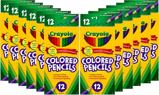 Crayola Colored Pencils Bulk 12 Packs with 12 Colors