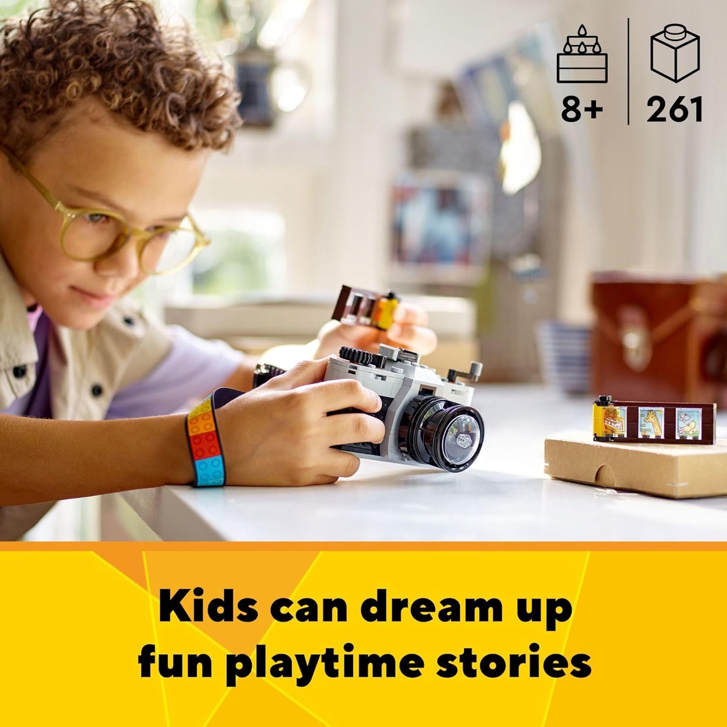 LEGO Creator 3 in 1 Retro Camera Toy Transforms from Toy Camera to Retro Video Camera to