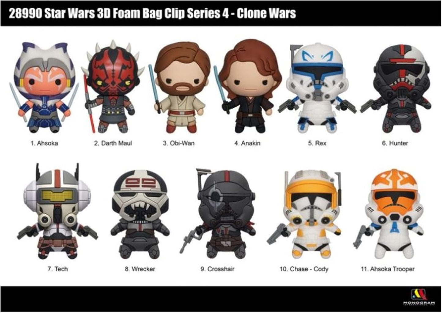 Star Wars The Clone Wars 3D Foam Bag Clip - Series 4