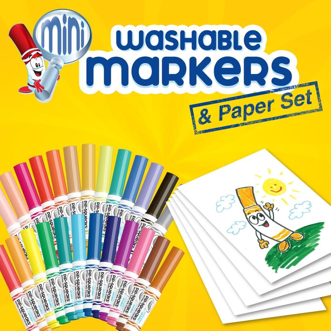 Crayola Pip-Squeaks Washable Marker Set 65ct Coloring Set Art Supplies for Drawing Kit