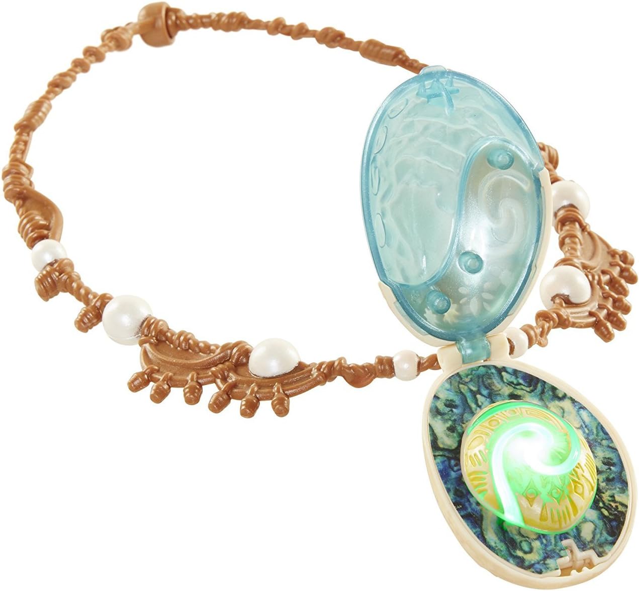 Disney Princess Disney Moana Necklace Light Up Magical Seashell Heart of Te Fiti