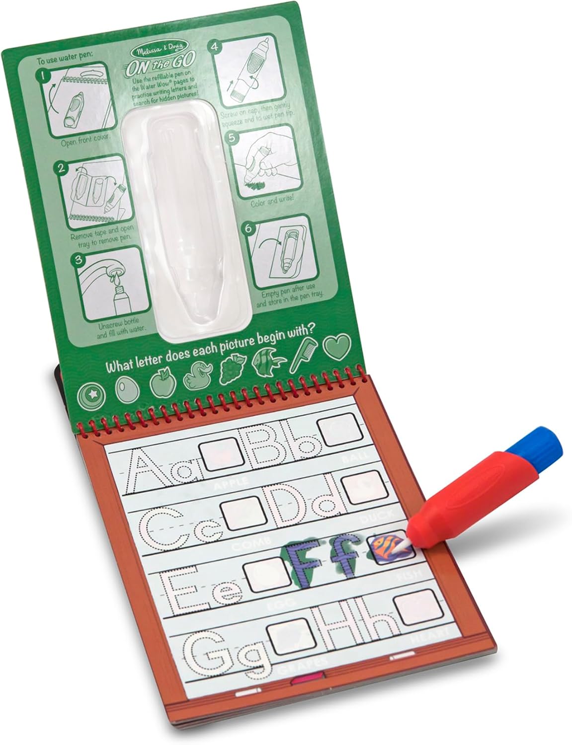 Melissa & Doug Melissa Doug On the Go Water Wow Reusable Water-Reveal Activity Pad -