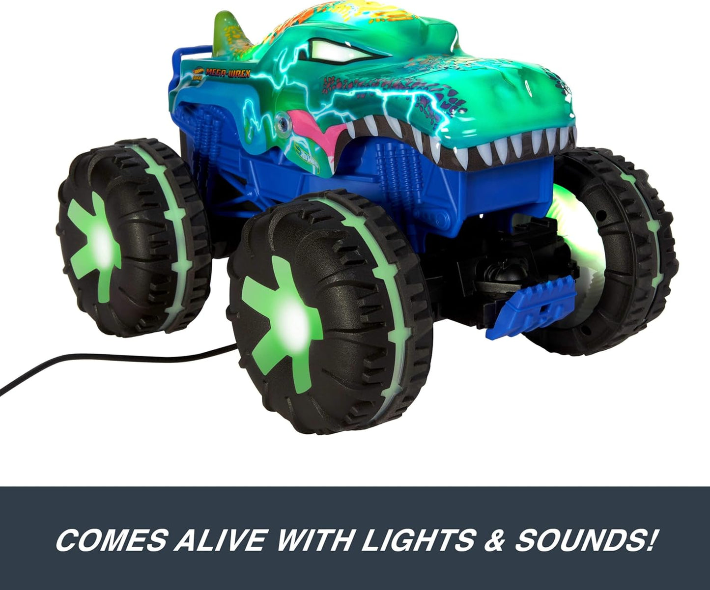 Hot Wheels Toy Truck Monster Trucks RC Oversized Remote-Control Mega-Wrex Alive in 115