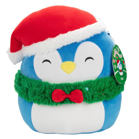 Squishmallows 10" Puff The Penguin Christmas Plush.