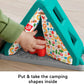 Fisher-Price Baby Developmental Toy S'More Shapes Camping Tent Block Sorting Activity for
