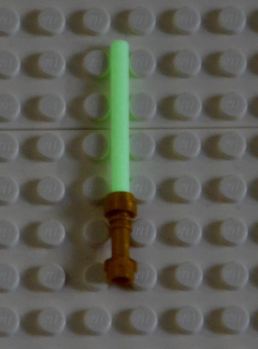 LEGO Star Wars : 10 Sabres Lasers Dans le Noir et lumineux (Glow in White Dark) avec poignée dorée