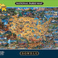Buffalo Games Buffalo - Dowdle - National Parks Map - 2000 Piece Jigsaw Puzzle