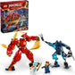 LEGO NINJAGO Kai's Elemental Fire Mech Action Figure Mini Ninja Toy for with Customizable