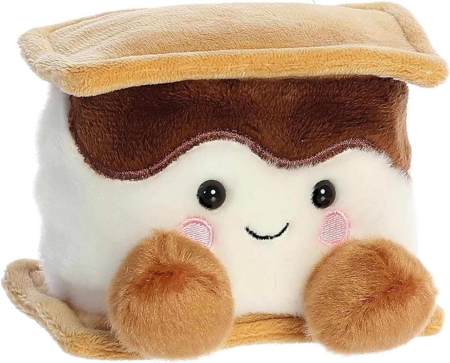 Aurora® Adorable Palm Pals™ Toastee Smore™ Stuffed Animal - Pocket-Sized. 4.5" x 4" x 3" in size