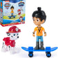 Paw Patrol Marshall Daring Danny X Figures Set with Skateboard for Boys and Girls