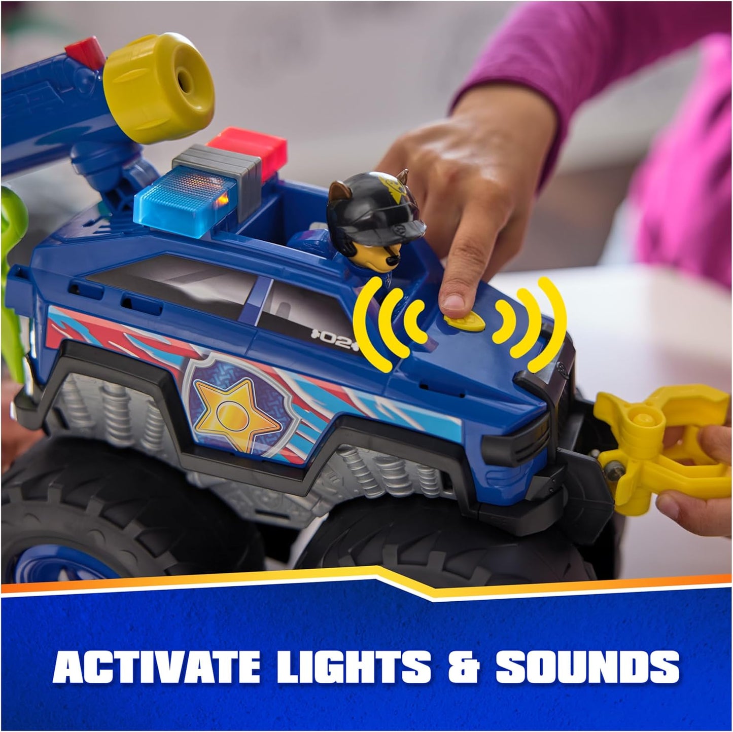 Paw Patrol Rescue Wheels Chase's Power Haulin' Cruiser Toy Truck with Launcher Motorized