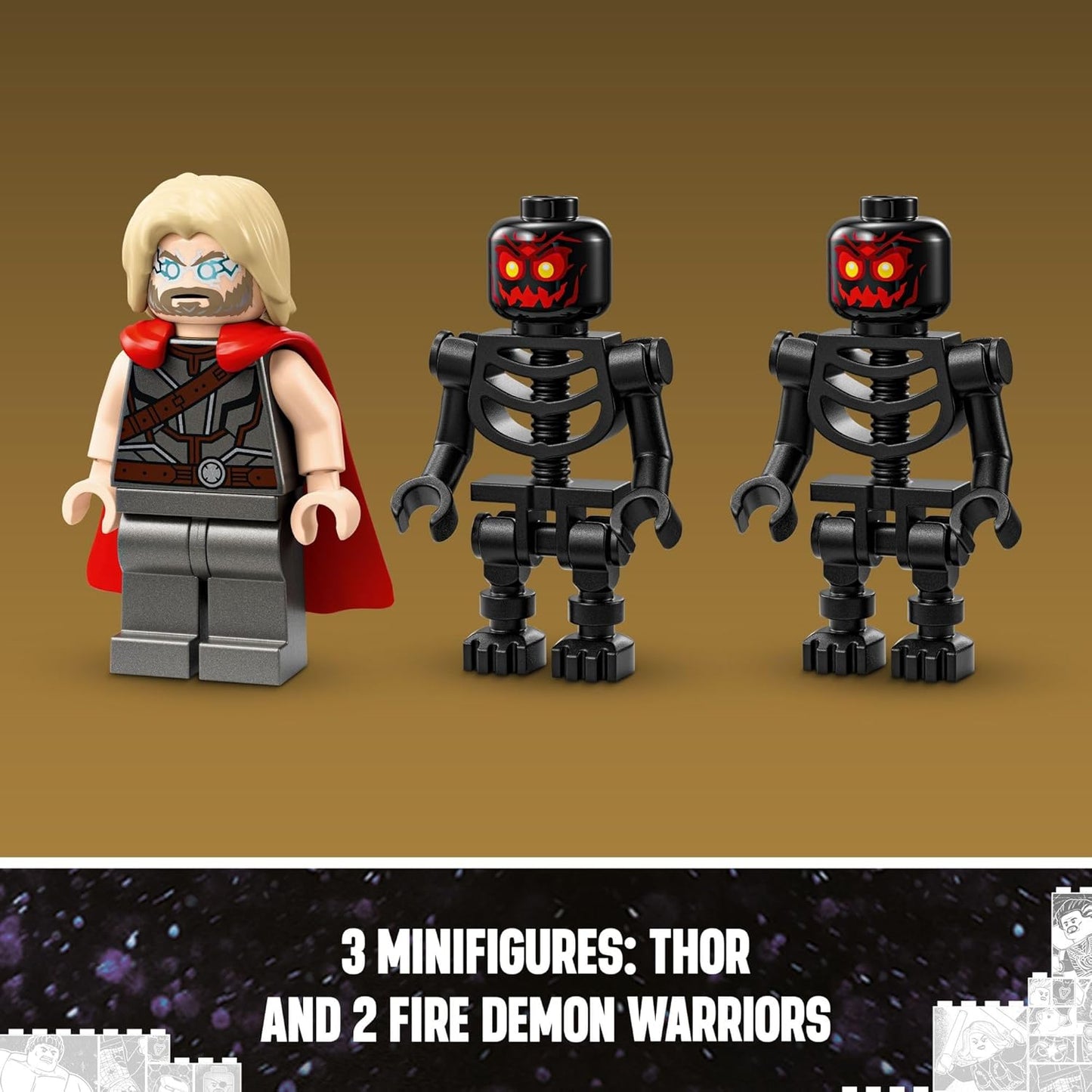 LEGO Marvel Thor vs. Surtur Construction Figure Buildable Thor Super Hero Toy for Marvel Action Figure Playset