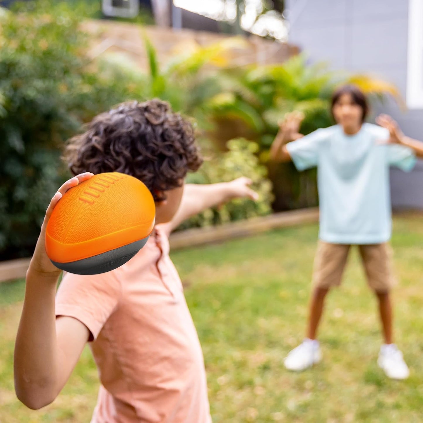 NERF Turbo Jr. Foam Football - Classic Foam Football for - Indoor Outdoor Soft Foam Ball