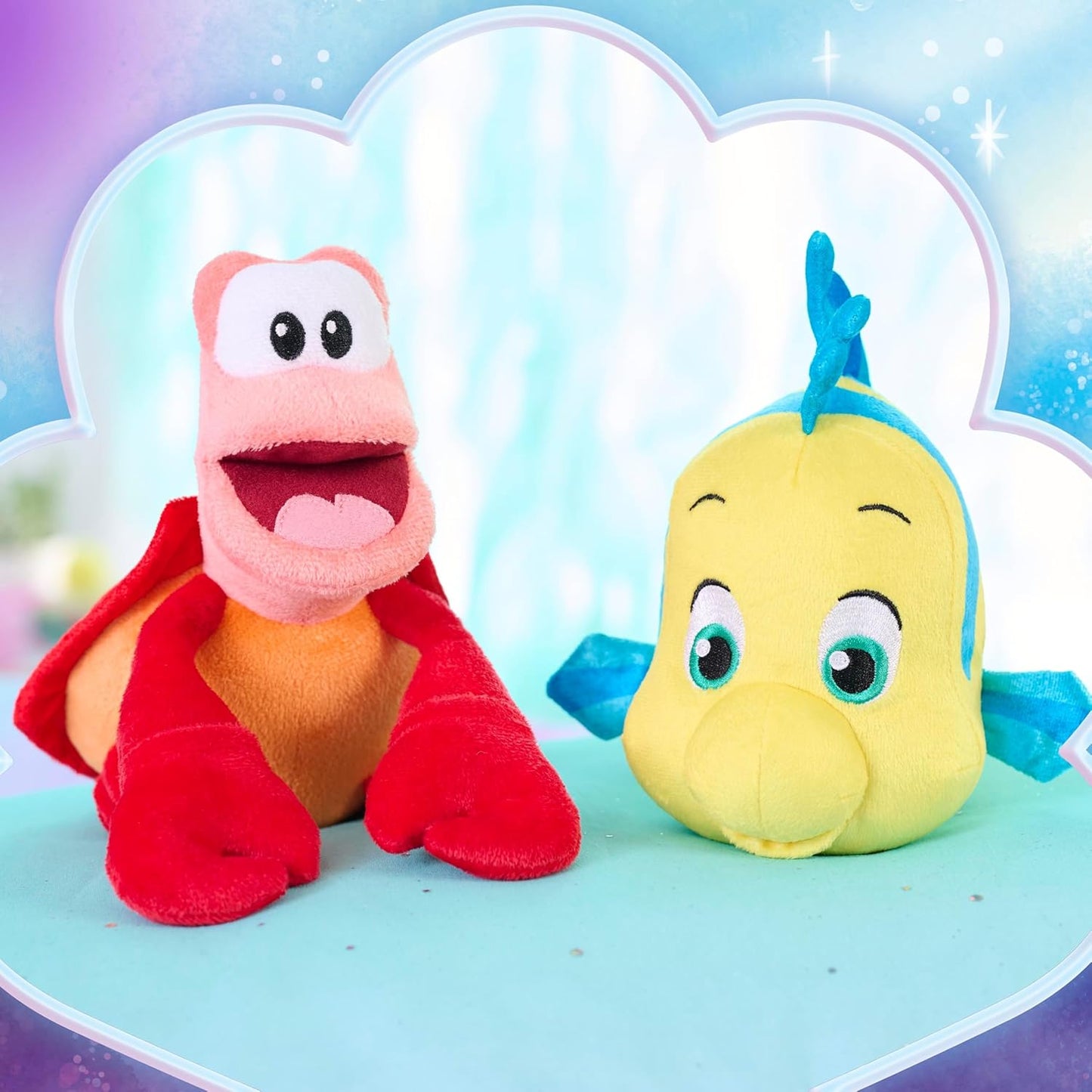 Just Play Disney Junior Ariel Flounder Small 7-inch Plush for Ages 2 Up