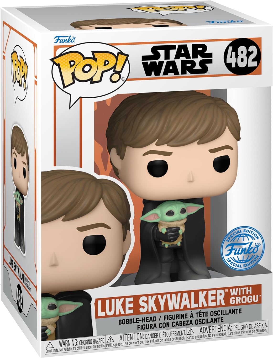 Funko Pop! & Tee: Star Wars: The Mandalorian - Luke With Grogu