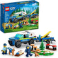 LEGO City Mobile Police Dog Training 60369 SUV Toy Car with Trailer Obstacle Course and Puppy Figures Animal Playset
