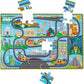 Melissa & Doug Melissa Doug Race Around the World Tracks Cardboard Jigsaw Floor Puzzle