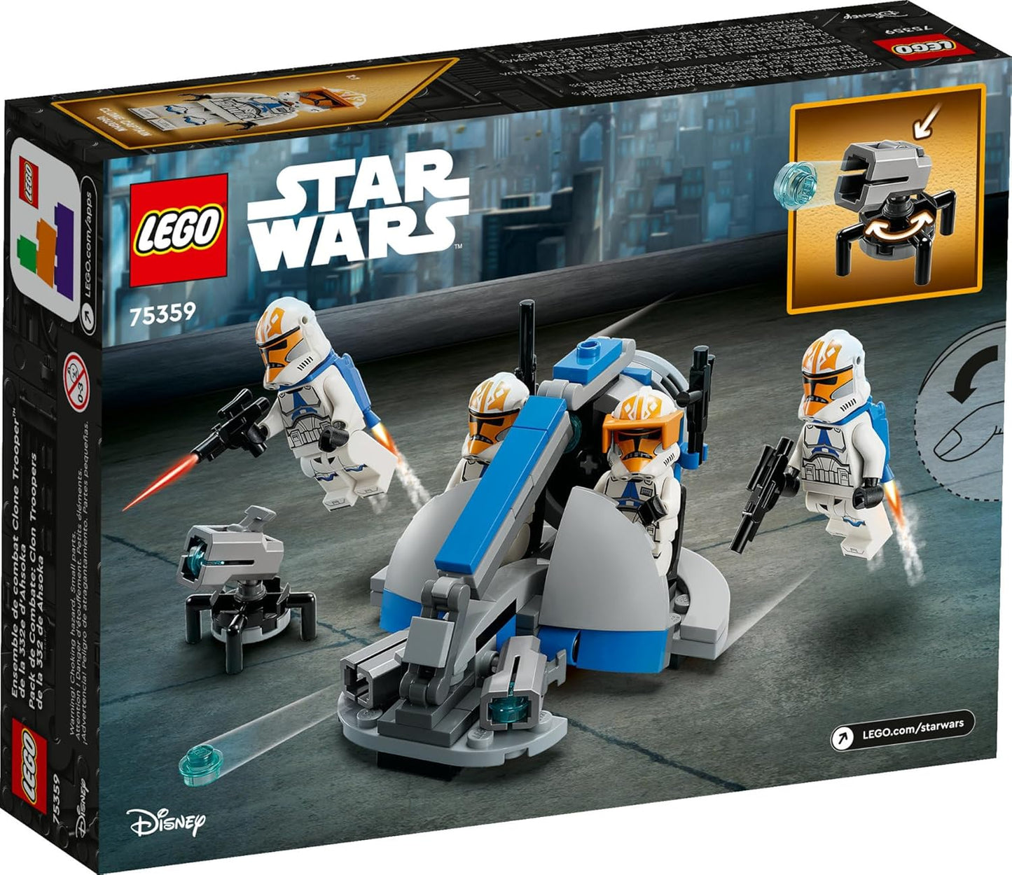 LEGO Star Wars 332nd Ahsoka's Clone Trooper Battle Pack 75359 Building Toy Set with 4
