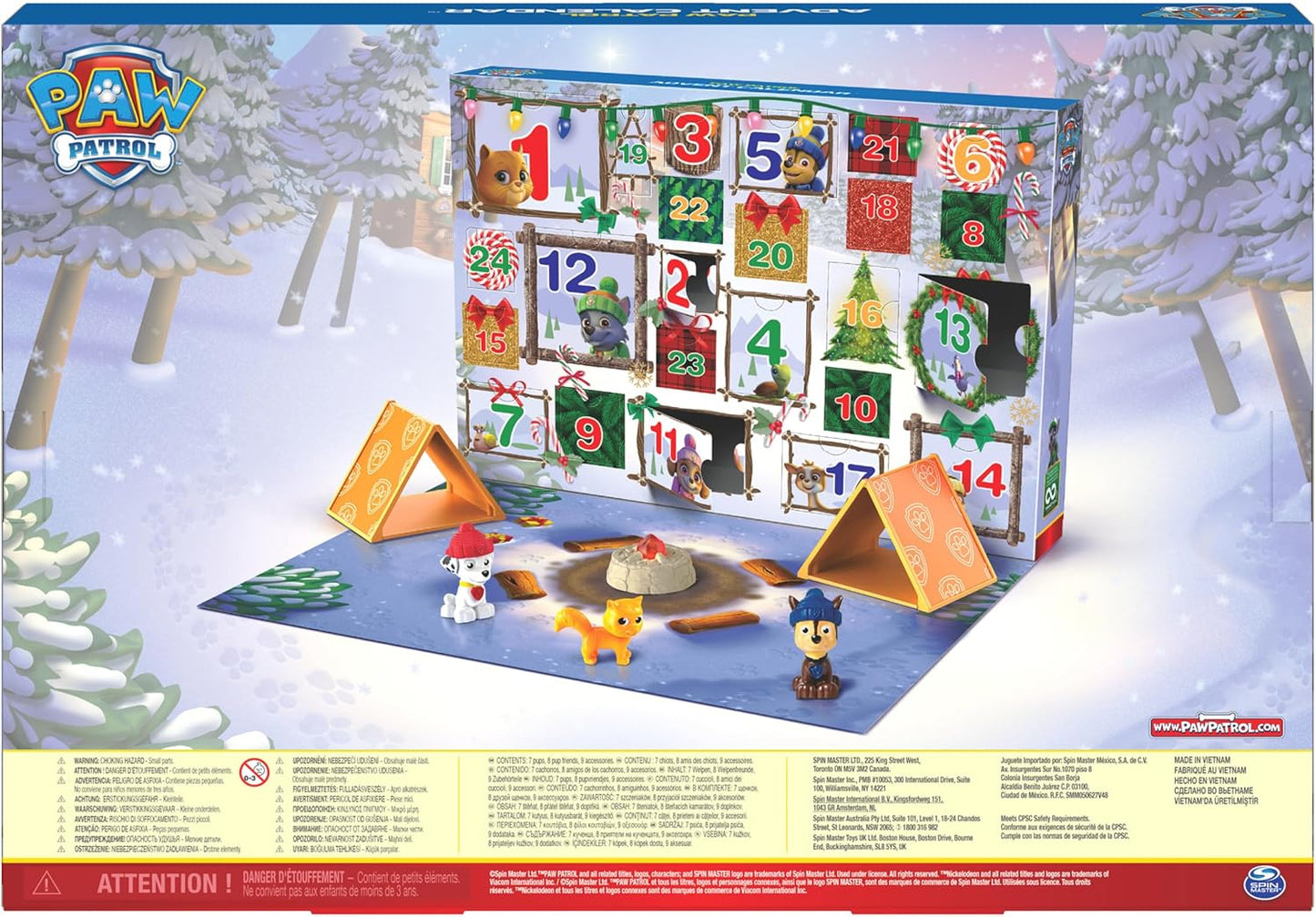 PAW Patrol 2023 Advent Calendar with 24 Surprise - Figures and for Ages 3 and up