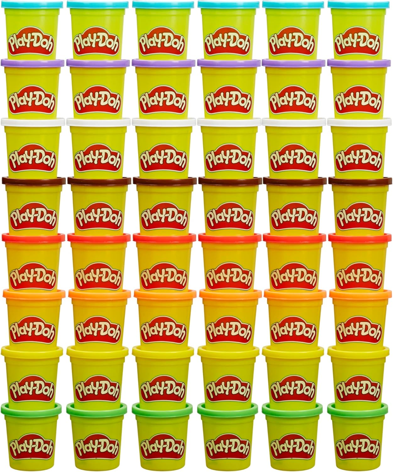 Play-Doh Bulk Pack of 48 Cans 6 Sets of 8 Modeling Compound Colors 3oz Back to School